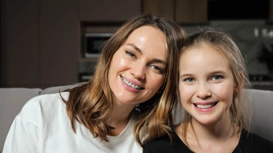 Two smiling girls